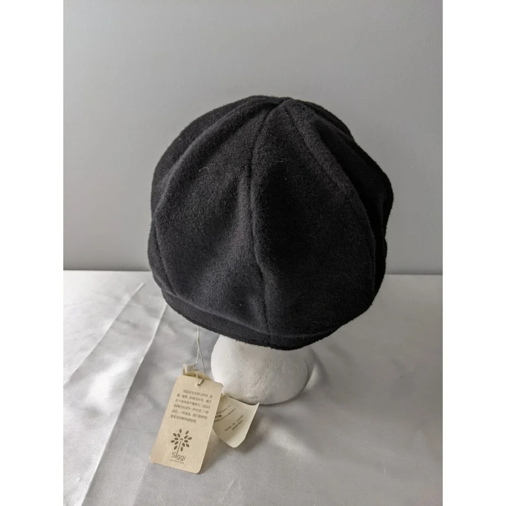 Siggi Mens Black Wool Blend Newsboy Cap Hat Classic Driver Style Size 57cm NWT
